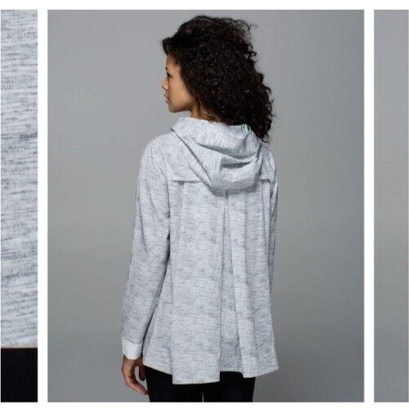 Lululemon Women's Sun Showers Jacket Mini Oki Heathered Print Silver Slate Sz 8 - Picture 11 of 11